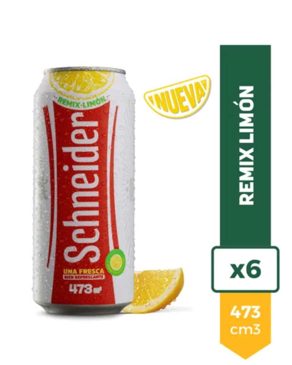 LATA SCHNEIDER LIMON 473ML X 6 